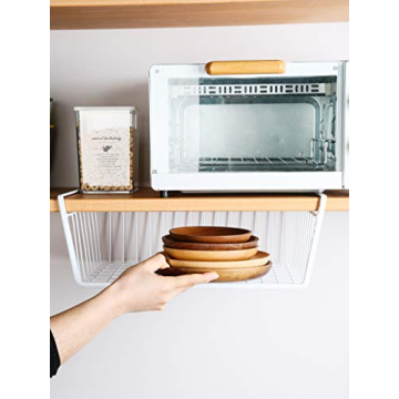 HOMOKUS Under Shelf Baskets - Easy to Install Storage