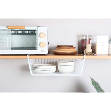 HOMOKUS Under Shelf Baskets - Easy to Install Storage