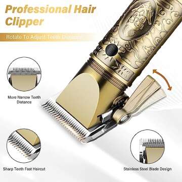 GSKY Hair Clippers for Men - Professional Grooming Set with LED Display