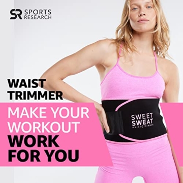 Sports Research Sweet Sweat Coconut Stick + Sweet Sweat Pink Waist Trimmer (Medium)