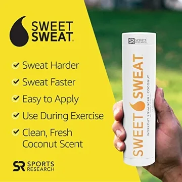 Sports Research Sweet Sweat Coconut Stick + Sweet Sweat Pink Waist Trimmer (Medium)
