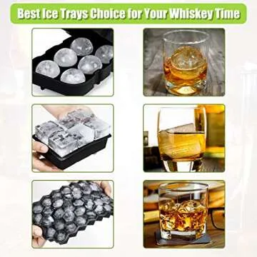 AiBast Silicone Ice Cube Trays - 3 Pack for All Drinks
