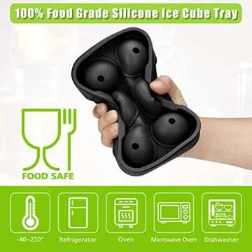 AiBast Silicone Ice Cube Trays - 3 Pack for All Drinks