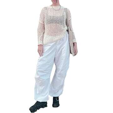 Womens Adjustable Baggy Cargo Pants for Casual Wear