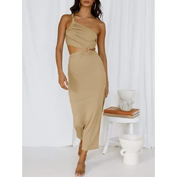 ANRABESS Sexy Cutout Maxi Dress Summer Evening Wear