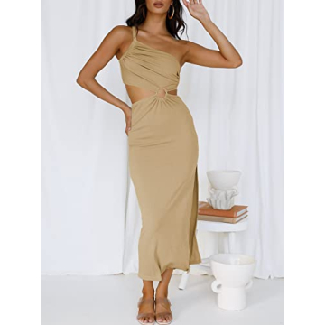 ANRABESS Sexy Cutout Maxi Dress Summer Evening Wear