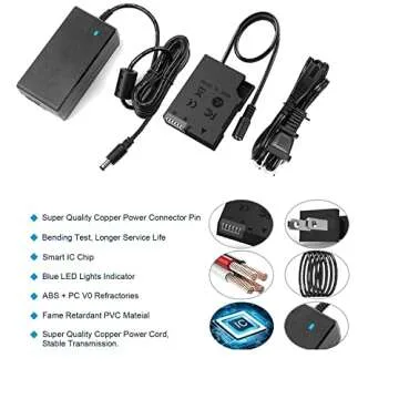F1TP EH-5 Plus EP-5A AC Power Adapter DC Coupler Kit for Nikon D3100 D3200 D3300 D5200 D5300 D5500 Cameras.