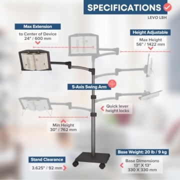 LEVO Book Stand Hands-Free Reading Comfort for Everyone