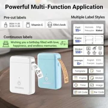 ORGBRO X1 Portable Bluetooth Label Maker - Easy Organization