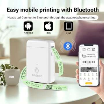 Portable ORGBRO X1 Label Maker for Effortless Organization