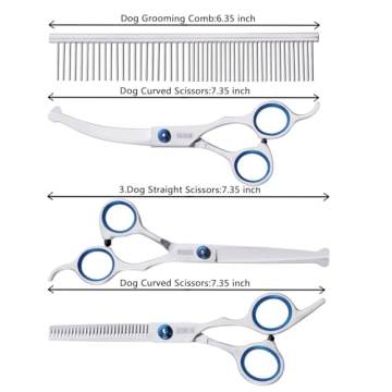 SCEDREAM Dog Grooming Scissors Set with Safety Tips