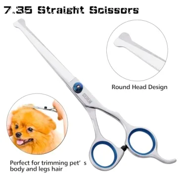 SCEDREAM Dog Grooming Scissors Set with Safety Tips