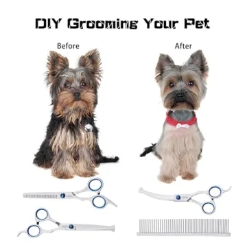 SCEDREAM Dog Grooming Scissors Set with Safety Tips