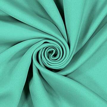 ECLIPSE Room Darkening Curtains for Bedroom - Darrell 37" x 63" Thermal Insulated Single Panel Rod Pocket Light Blocking Curtains for Living Room, Mint (16205037063MNT)