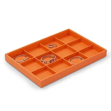 Oirlv Luxury Leather Jewelry Tray - Stackable Organizer