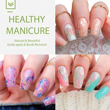 UNA GELLA Medium Square Gel Nail Tips 216pcs Clear Square Fake Nails for Full Cover Acrylic Square N...