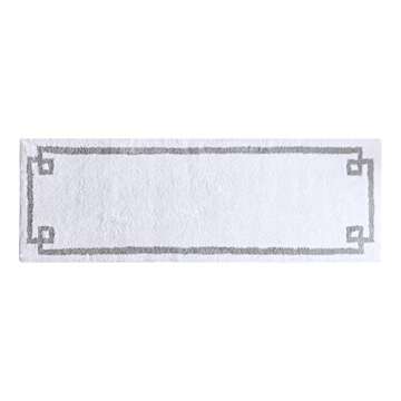 Madison Park Evan 100% Cotton Bathroom Rug Non Slip Backing-Luxrurious Tufted Plush Bath Mat Absorbe...