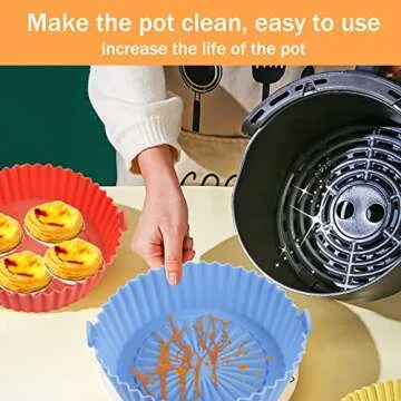 Air Fryer Silicone Liners for Easy Cooking & Clean Up
