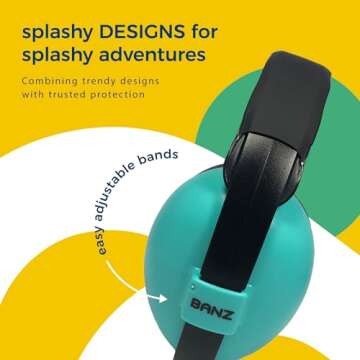 Banz Bubzee Baby Headphones for Noise Protection - Baby Ear Muffs, Newborn Infant & Toddler, 0 to 36 Months, Adjustable