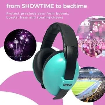 Banz Bubzee Baby Headphones for Noise Protection - Baby Ear Muffs, Newborn Infant & Toddler, 0 to 36 Months, Adjustable