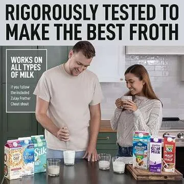 Powerful Milk Frother for Lattes, Cappuccinos, Matcha