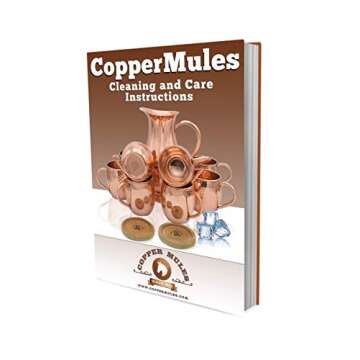 Copper Mules Moscow Mule PURE Copper Mug Handcrafted of 100% Pure THICK Copper - Timeless Hammered Finish - RAW Copper Interior - Authentic and Strong Riveted Handle - Holds 16 ounces