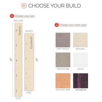 Personalized Wooden Growth Chart for Kids Handcrafted Wall Ruler