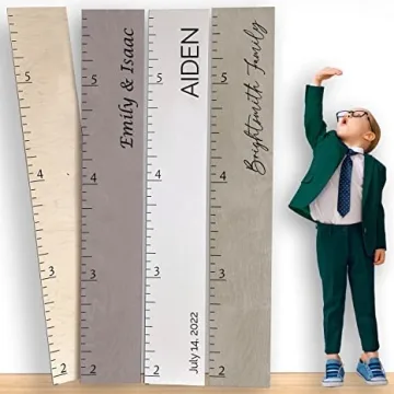 Personalized Wooden Growth Chart for Kids Handcrafted Wall Ruler