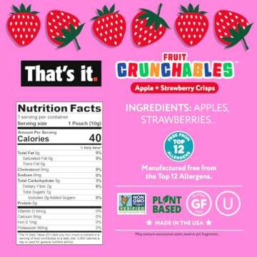 That's it. Fruit Crunchables – 100% Real Fruit Snacks