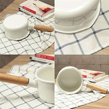 YumCute Enamel Milk Pan for Easy Cooking and Cleanup