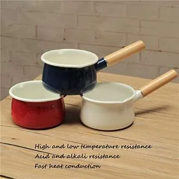 YumCute Enamel Milk Pan for Easy Cooking and Cleanup
