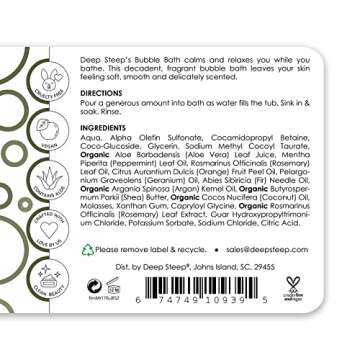 Deep Steep Bubble Bath Rosemary Mint - Soothing & Hydrating