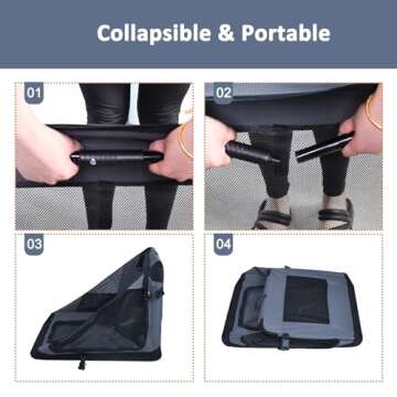 JESPET 27'' Soft Dog Crate for Travel and Comfort