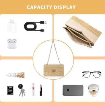 Liadreem Straw Clutch Purse for Women Designer Evening Handbag Summer Beach Shoulder Crossbody Bag, Chain Khaki