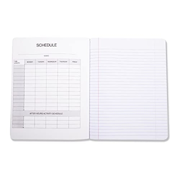 Amazon Basics Wide Ruled Composition Notebooks 4-Pack