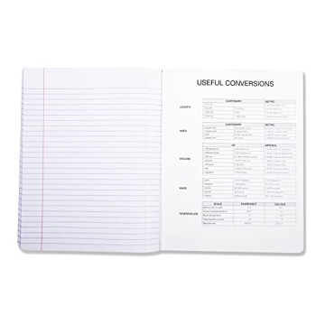 Amazon Basics Wide Ruled Composition Notebooks 4-Pack