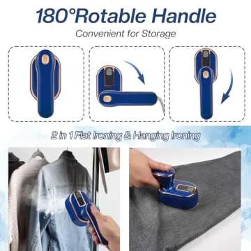 Compact SEAINS Mini Steam Iron: Travel Steamer for All Fabrics