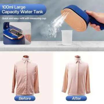 Compact SEAINS Mini Steam Iron: Travel Steamer for All Fabrics