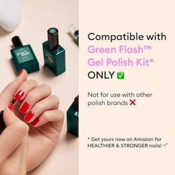 Manucurist • Green Flash LED Gel Nail Polish • Vegan • 12-Free, Plant-Based (57%) Gel Polish • Made in France • 0.5 fl oz (LISA LILAS)