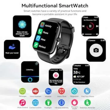 SENBONO Smart Watch with Alexa & Bluetooth Calls