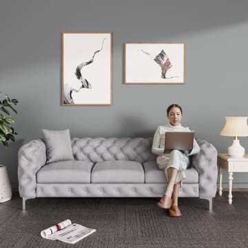 Morden Fort Velvet Couch Sofa - Stylish Modern Design with Velvet Upholstery