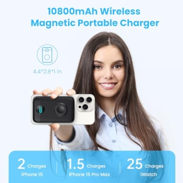 Magnetic Portable Charger 10800mAh Wireless Power Bank
