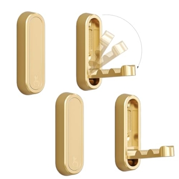 XSGTZMJ 4PCS Folding Coat Hook Set - High-Quality Zinc Alloy Hooks for Versatile Use