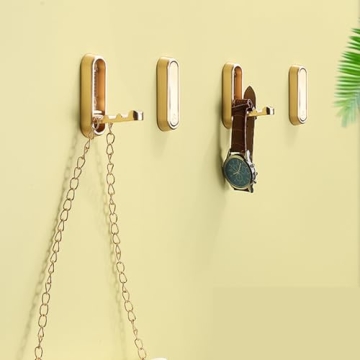 XSGTZMJ Hooks - Elegant Gold Folding Coat Hooks for Home