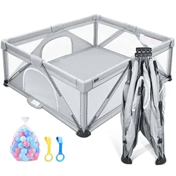 ANGELBLISS Baby Playpen, Foldable Playpen for Babies and Toddlers, Indoor & Outdoor Baby Activity Ce...