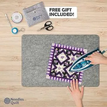 18" X 12" Wool Pressing Mat | 100% Natural New Zealand Wool Ironing Mat for Quilting Ironing Station - Wool Ironing Pad Quilters Pressing Pad - Pressing Mat Quilting Ironing Pads for Quilters