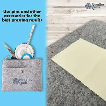 18" X 12" Wool Pressing Mat | 100% Natural New Zealand Wool Ironing Mat for Quilting Ironing Station - Wool Ironing Pad Quilters Pressing Pad - Pressing Mat Quilting Ironing Pads for Quilters