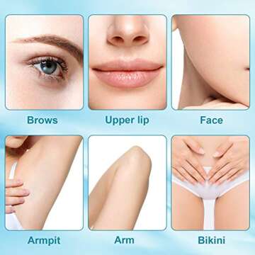 Wax Warmer Waxing Kit, Easkep Wax Warmer Hair Removal Home Wax Kit with 5 Bags Hard Wax Beans Healthy Relaxing Wax Kit for Legs, Face, Underarm, Bikini