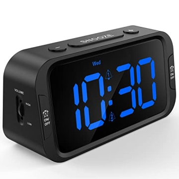 Compact Odokee Dual Alarm Clock with USB Charger