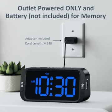 Compact Odokee Dual Alarm Clock with USB Charger